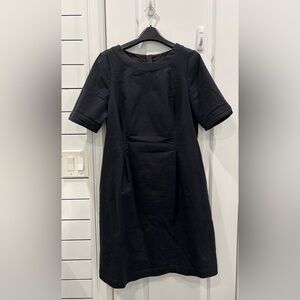 Boden Black Sheath Dress Short Sleeve Crew Neck